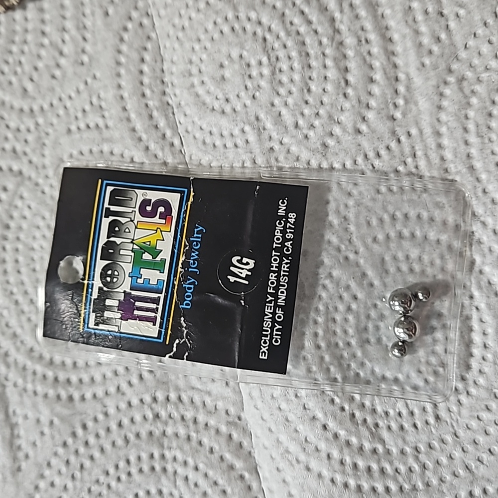 14g stainless steel body jewelry ends
